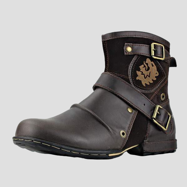 Men’s Zip-Up Leather Boots