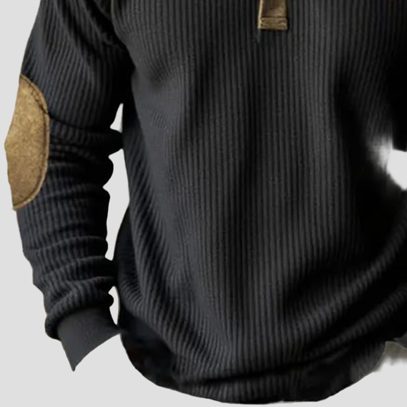 Men’s Colorblock Henley Sweatshirt