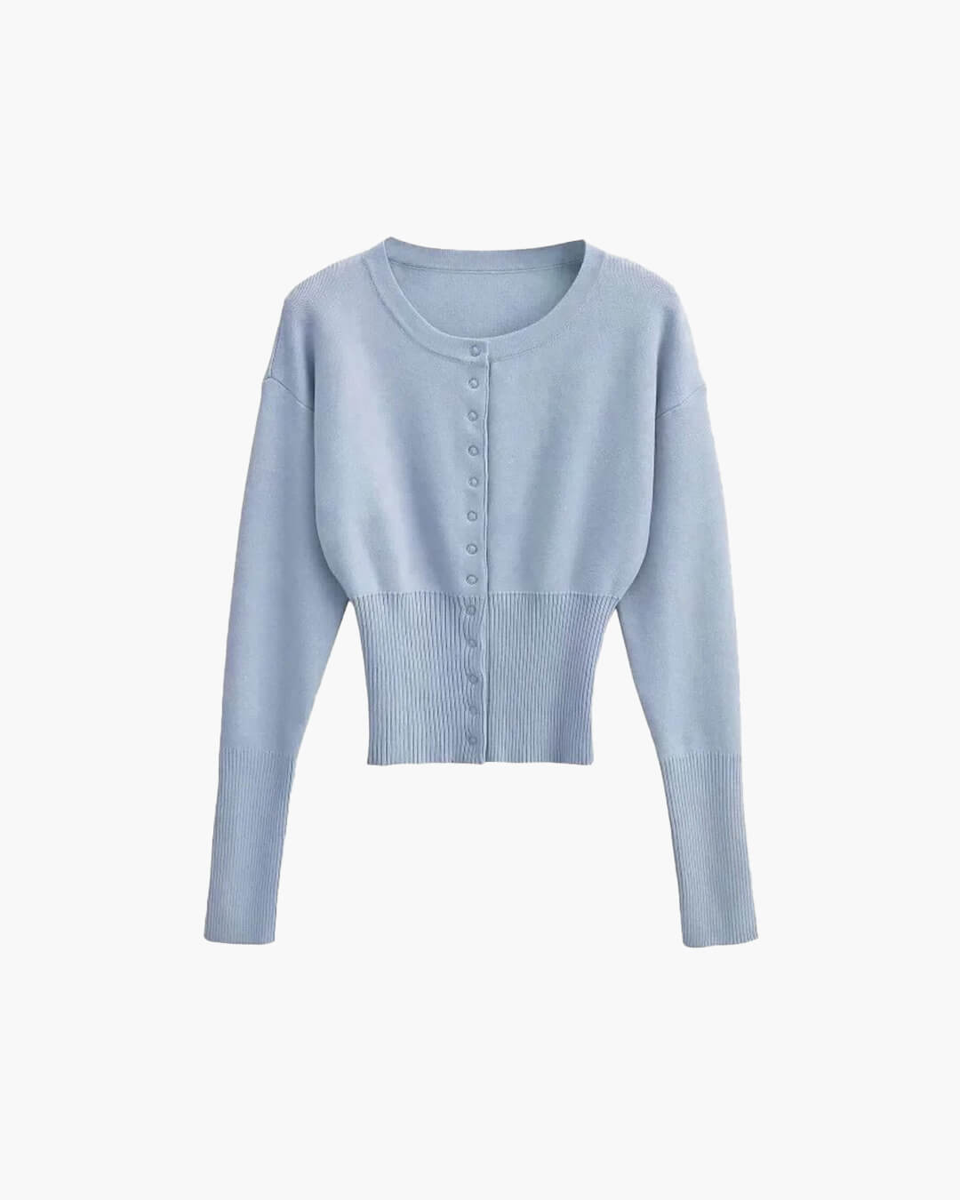 Alice Cardigan Sweater with Round Neck