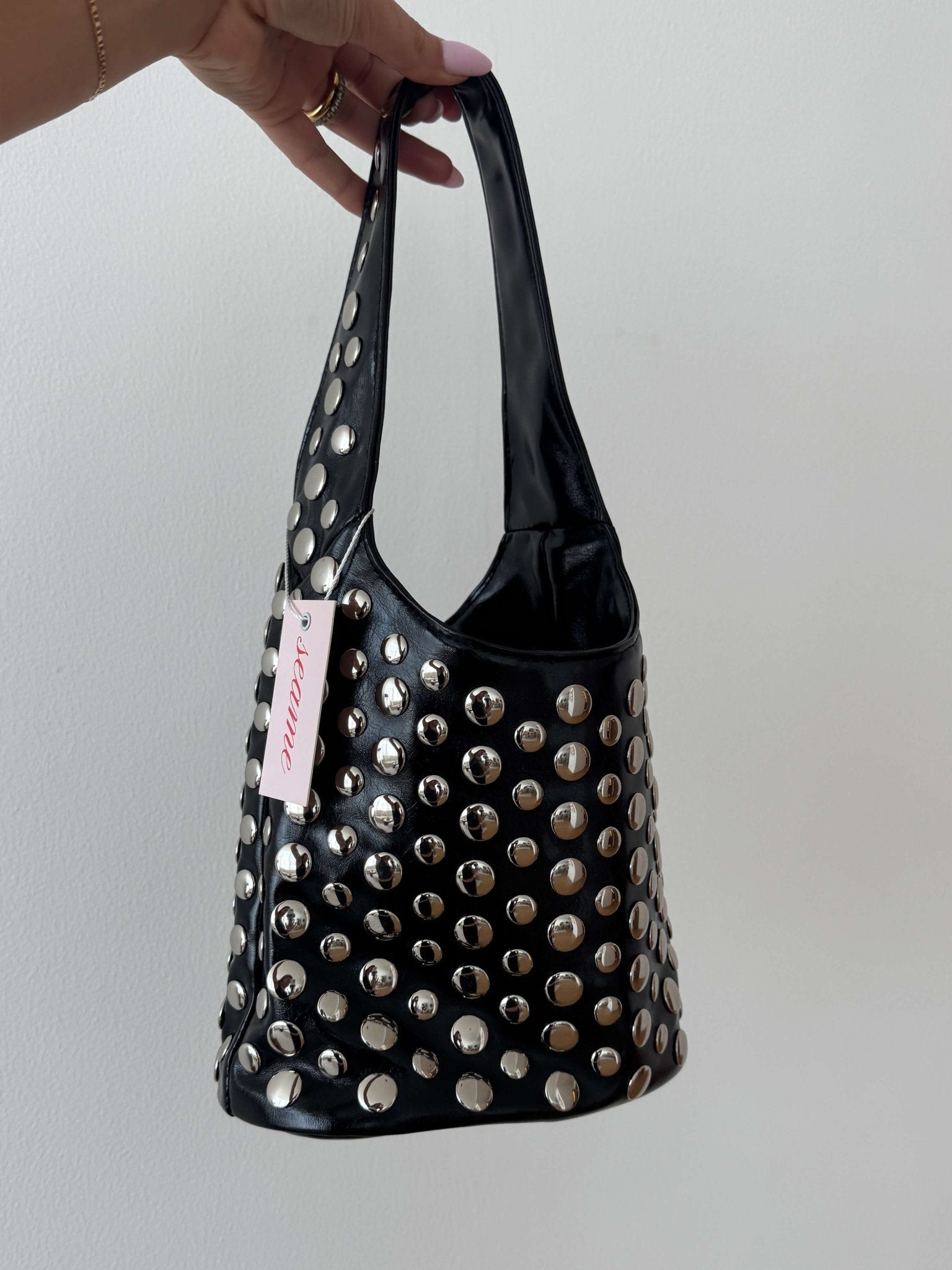 Alva Studded Bucket Bag