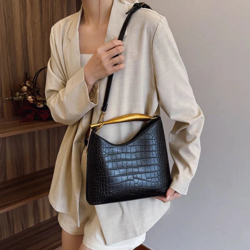 Anya Crocodile Pattern Handbag