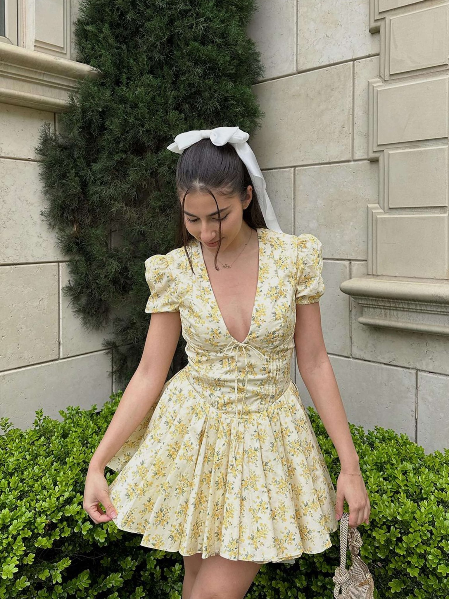 Nancy Flower Mini Dress