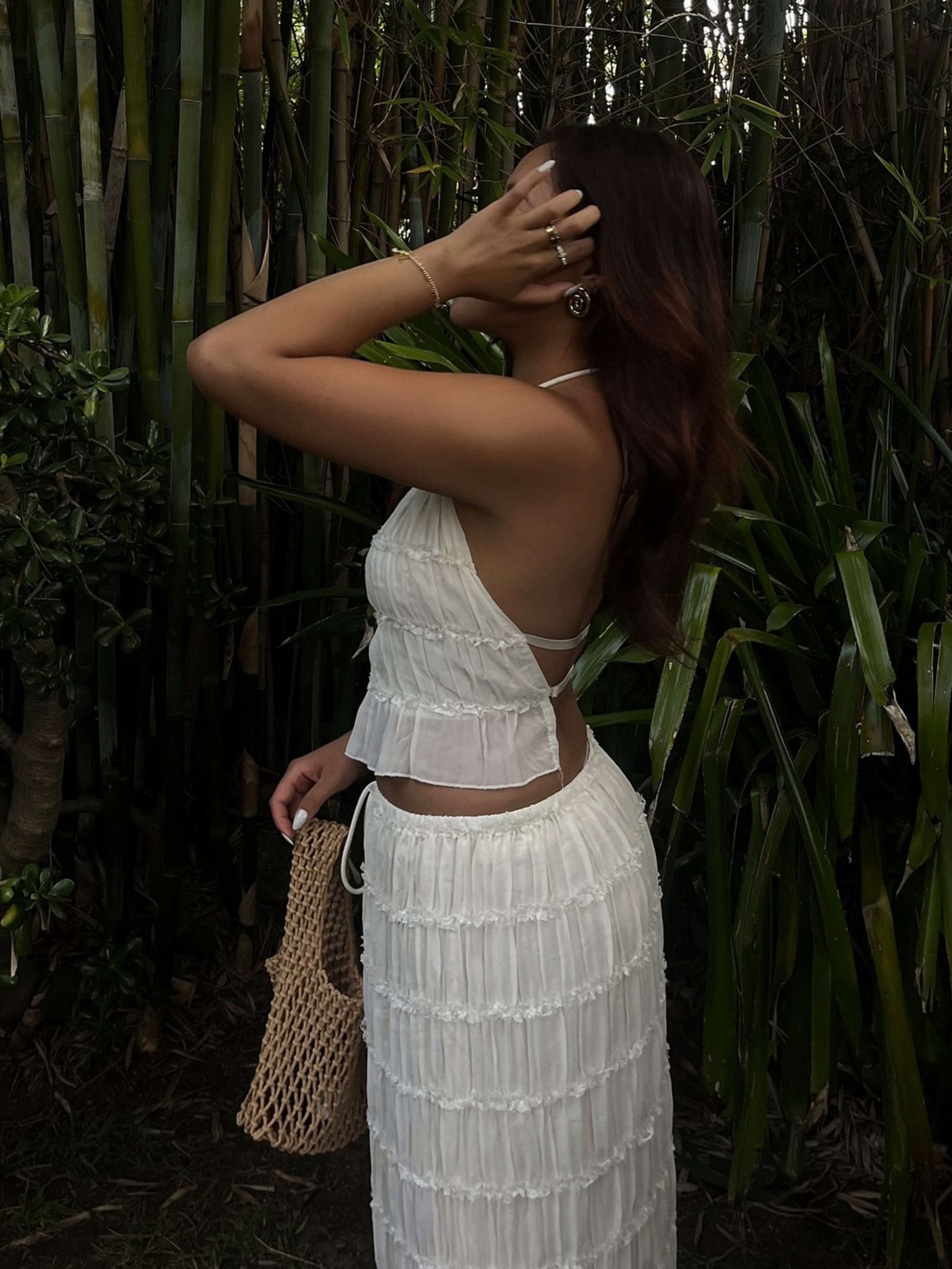 Valerie two-piece set with frill details
