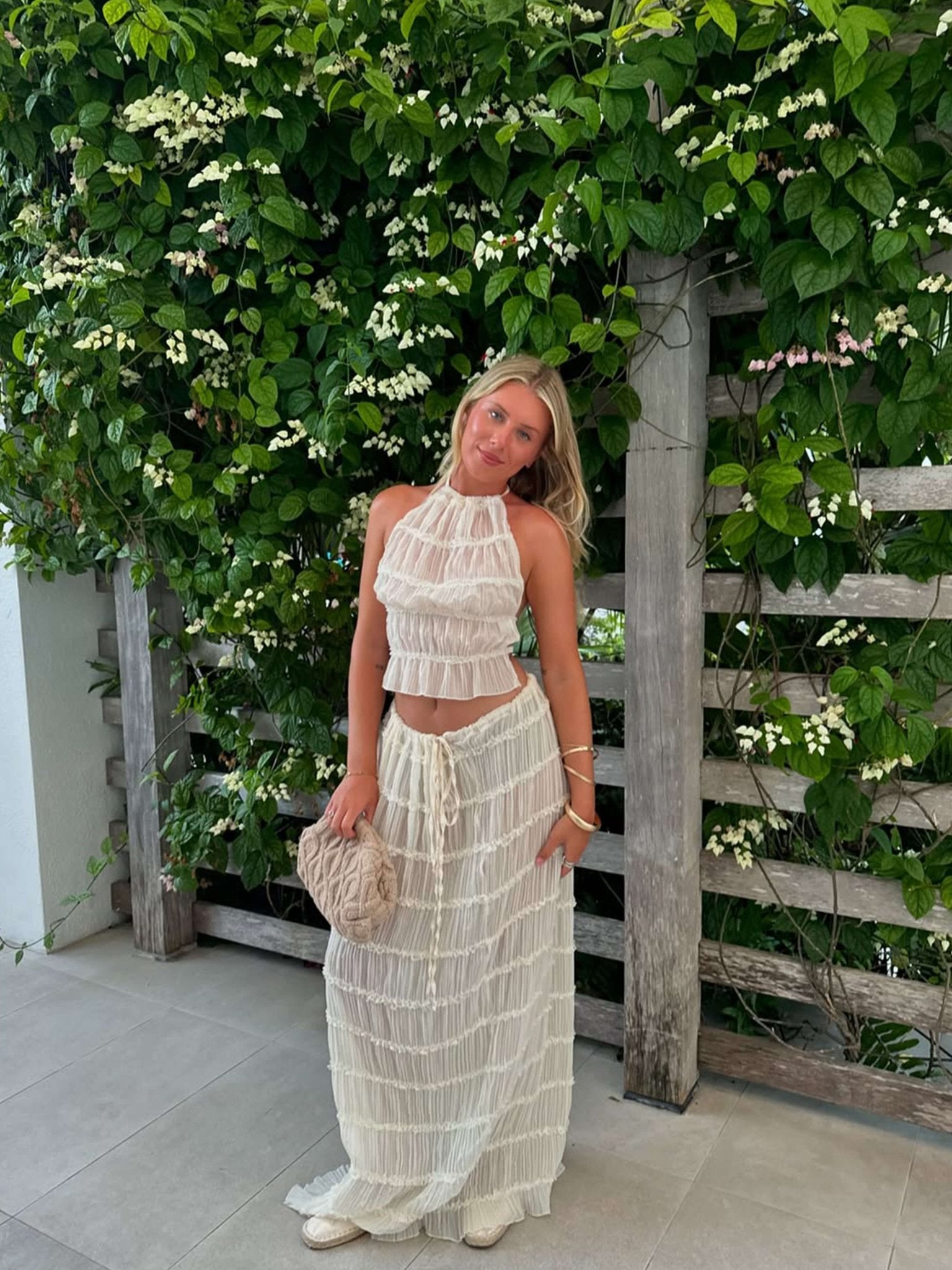 Valerie two-piece set with frill details