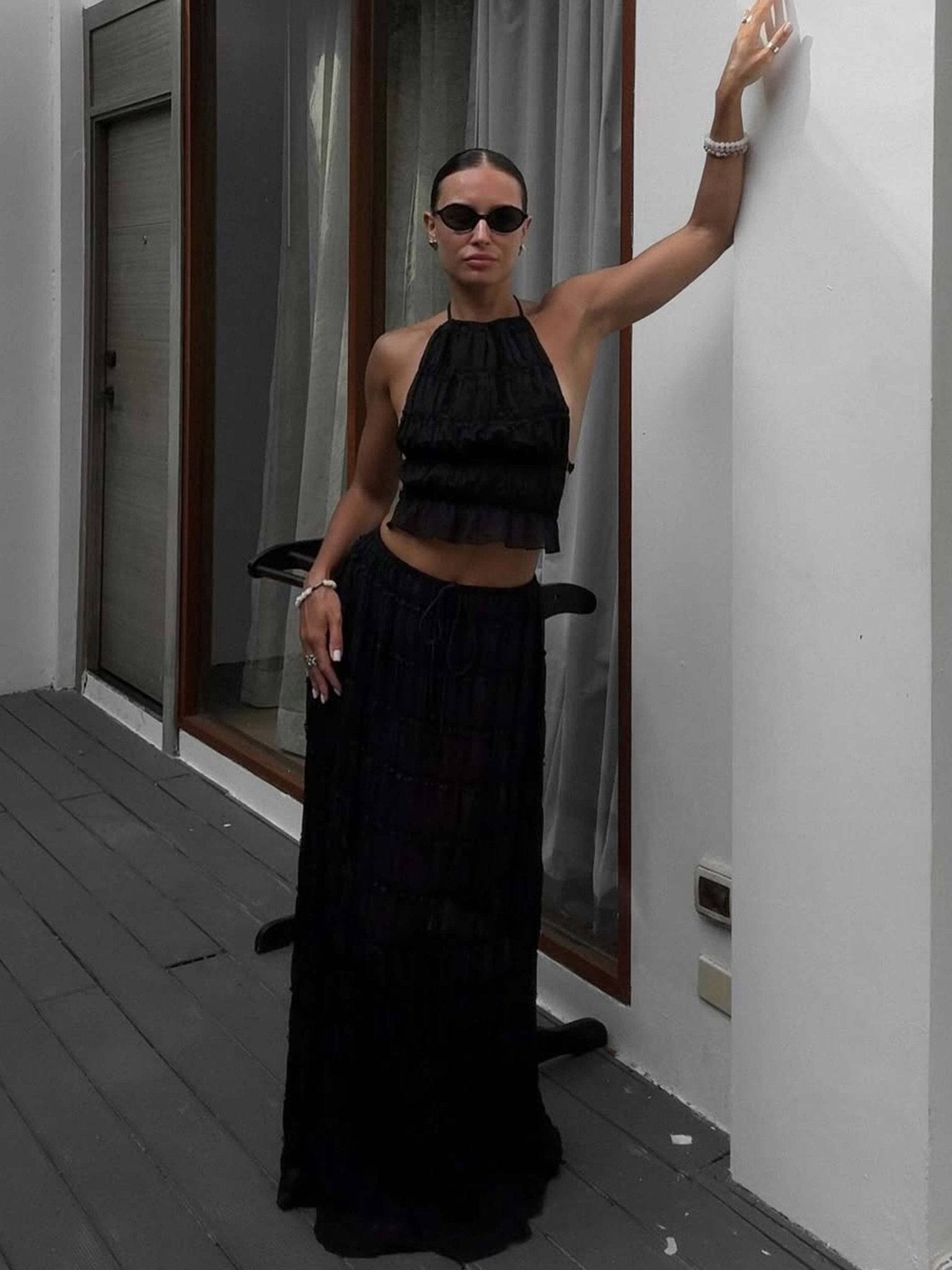 Valerie two-piece set with frill details