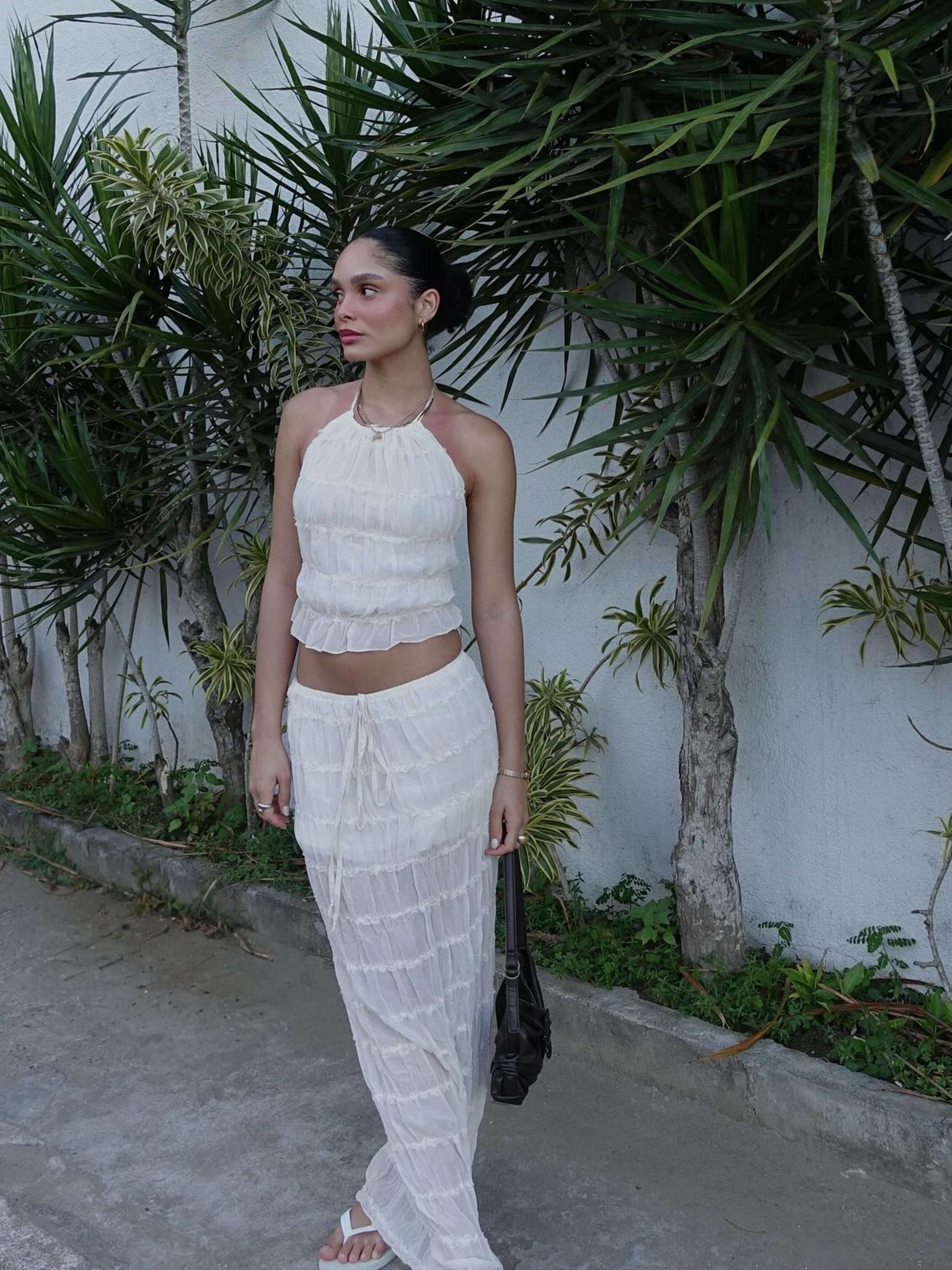Valerie two-piece set with frill details