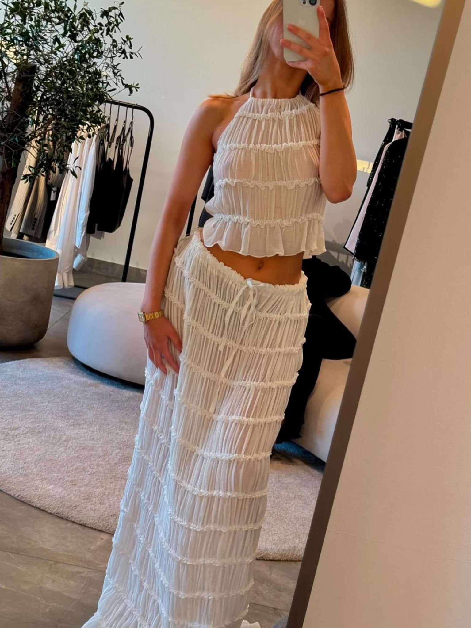 Valerie two-piece set with frill details