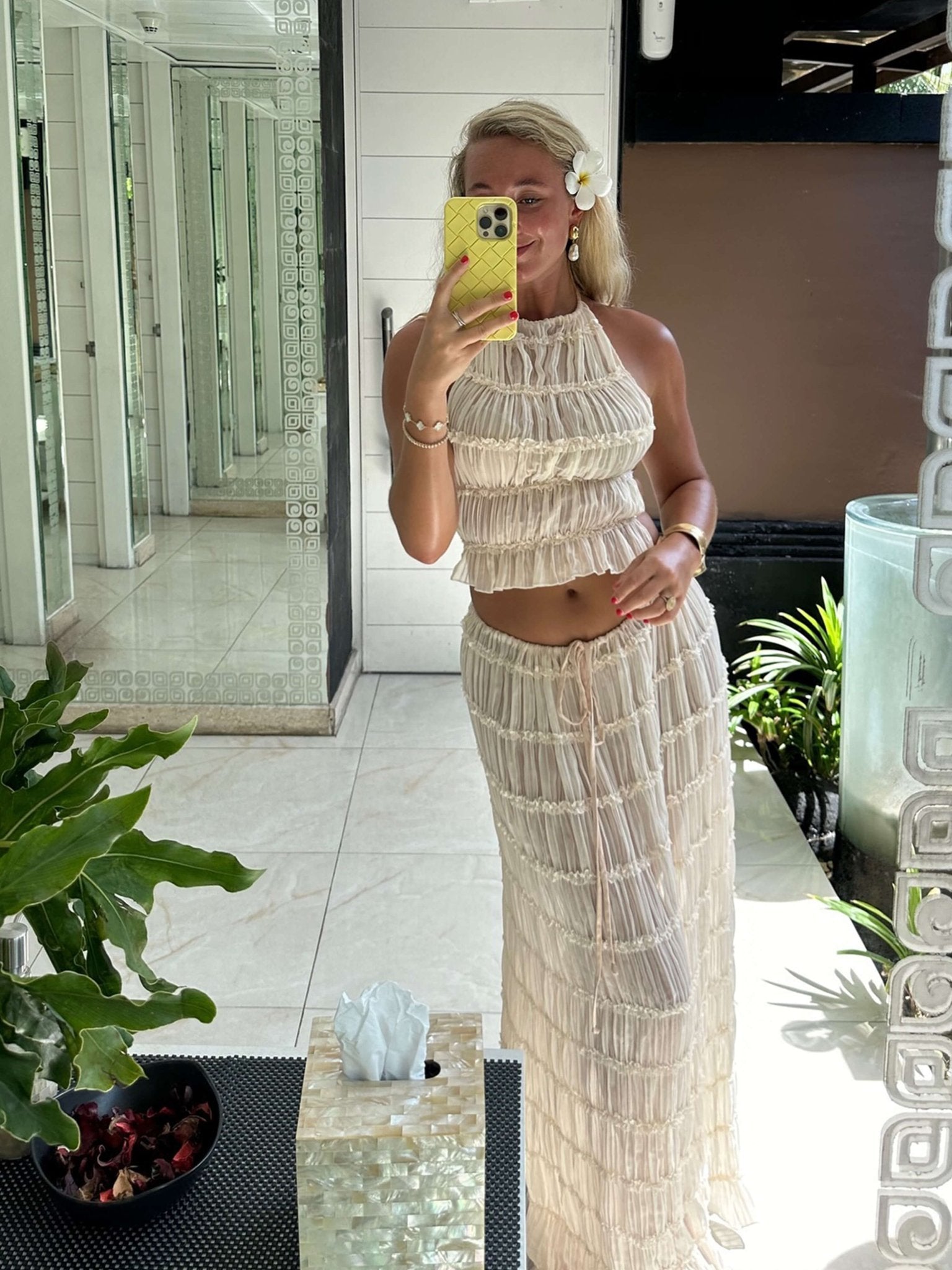 Valerie two-piece set with frill details
