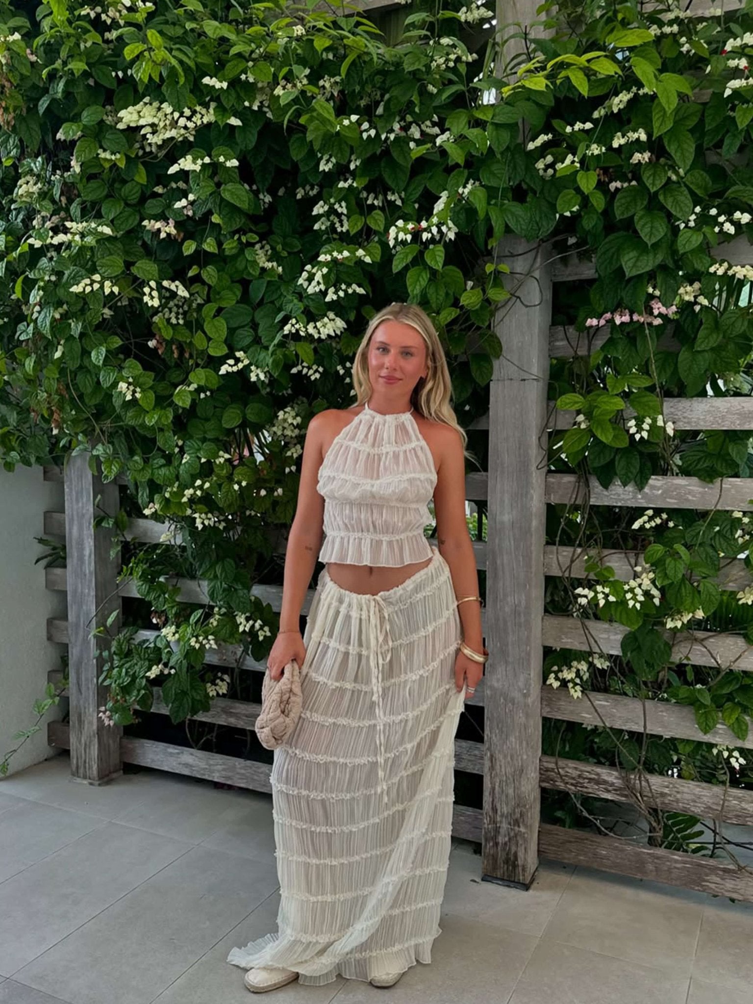 Valerie two-piece set with frill details