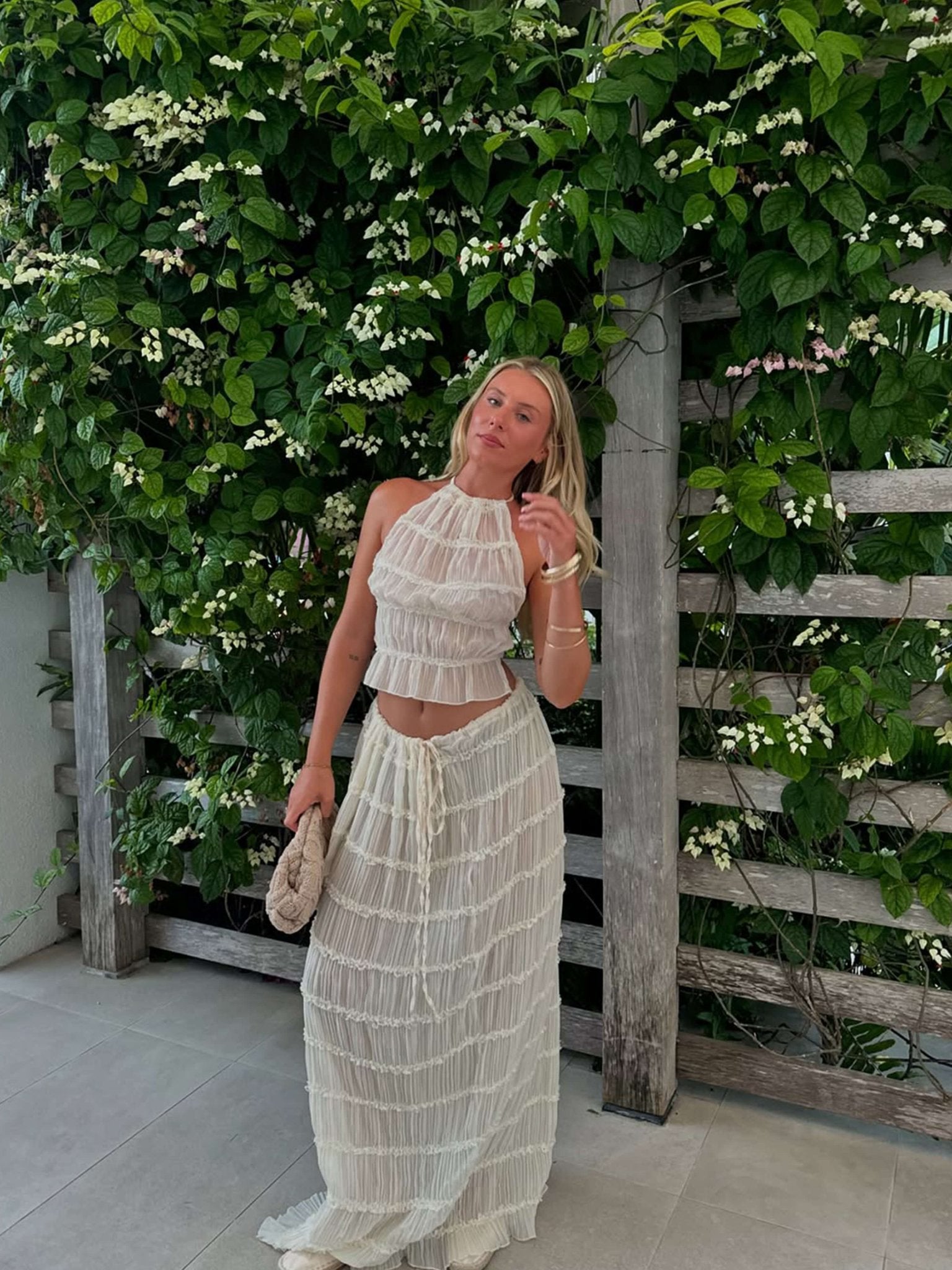 Valerie two-piece set with frill details