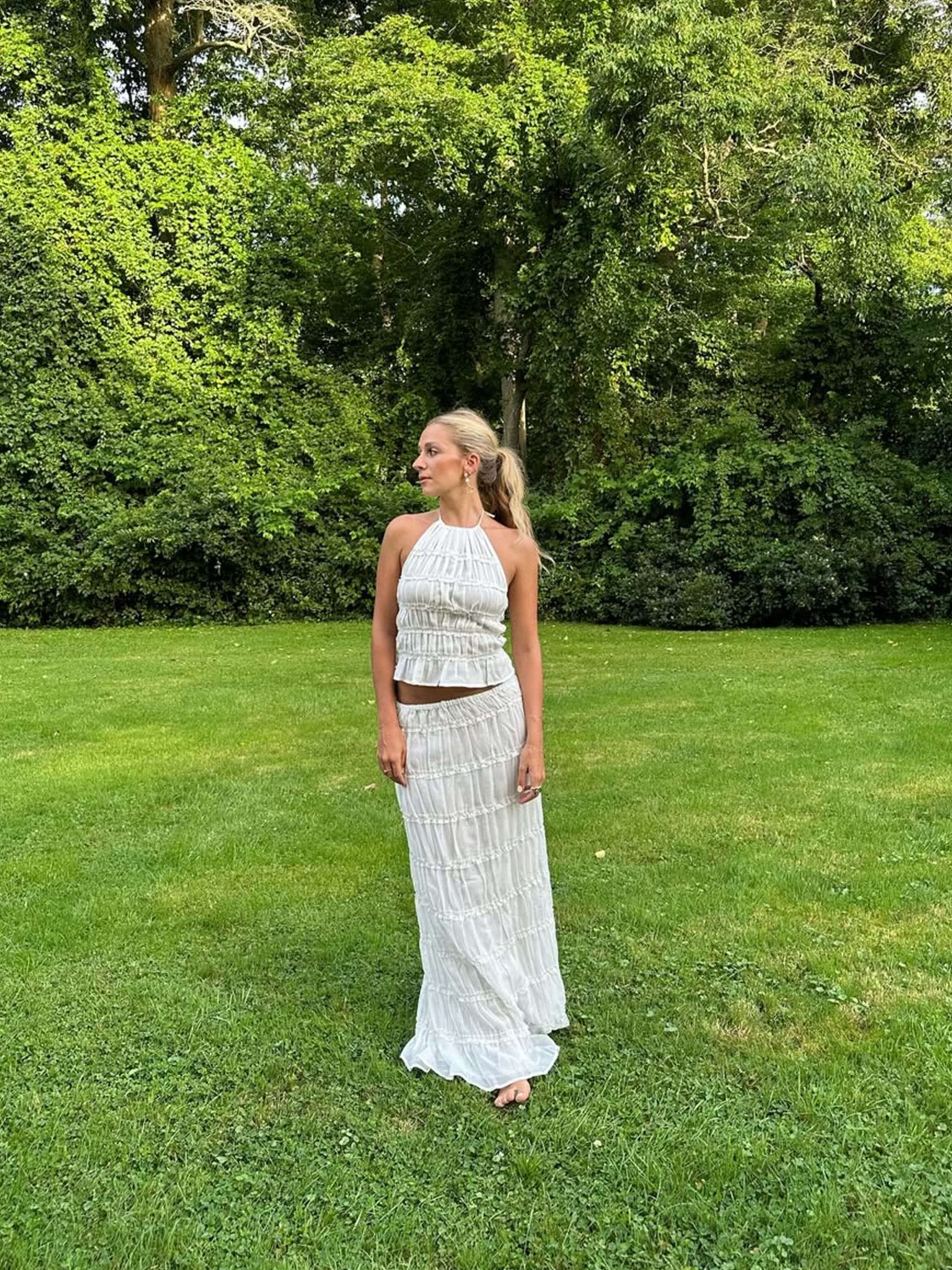Valerie two-piece set with frill details