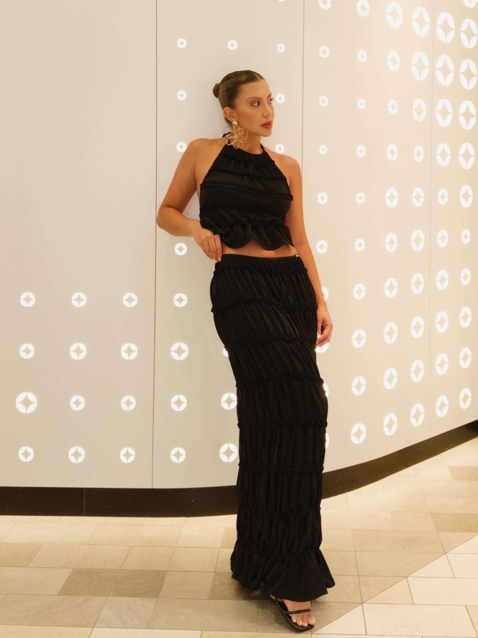 Valerie two-piece set with frill details