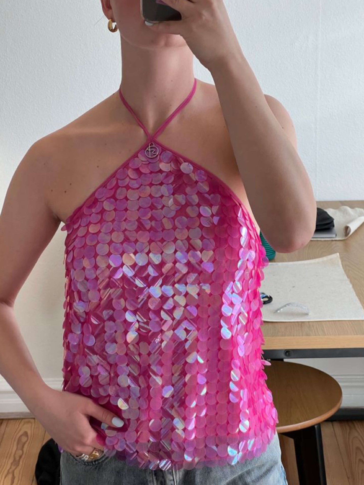Ynah Sequin Top