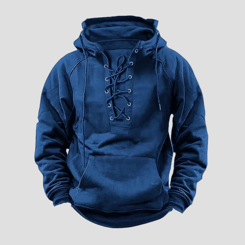 Men’s Outdoor Hoodie with Drawstring and Kangaroo Pocket