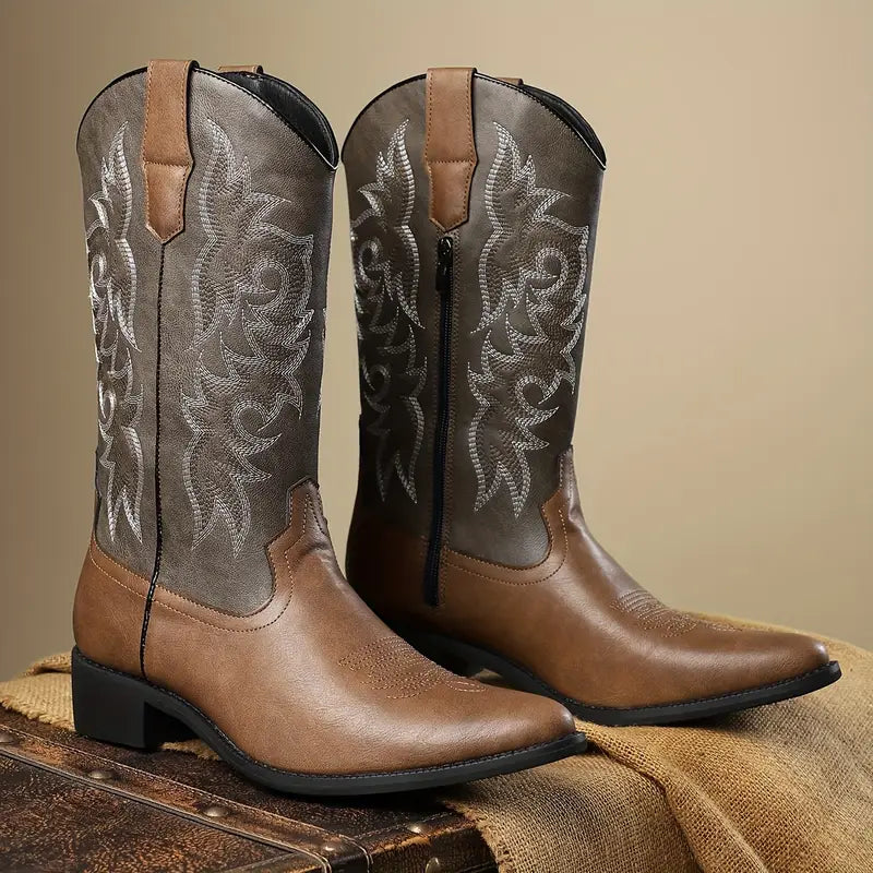 Men’s Leather Western Cowboy Boots