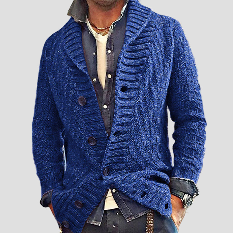Vintage Knitted Cardigan with Collar