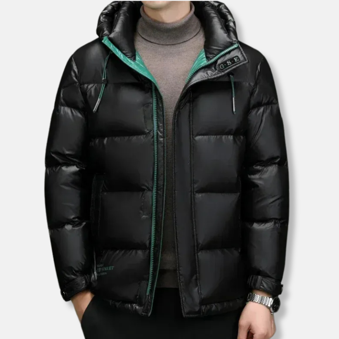 Men’s Waterproof Down Winter Jacket with Hood