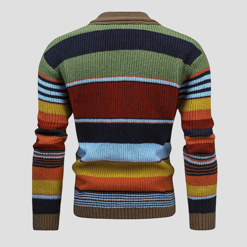 Colorblock Knitted Cardigan