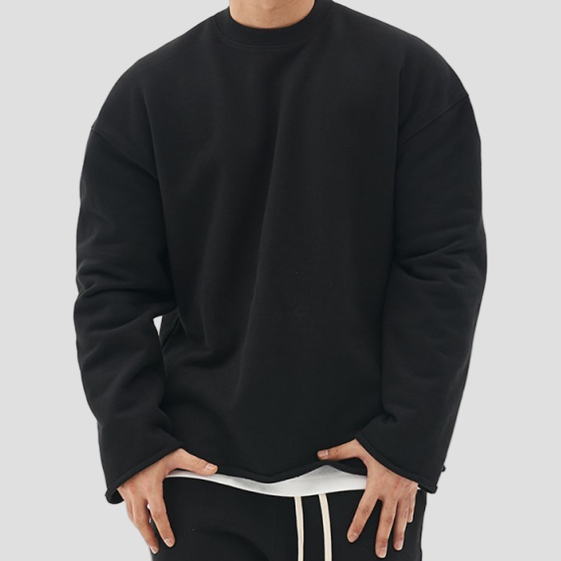 Solid-Colour Men’s Loose-Fit Sweatshirt
