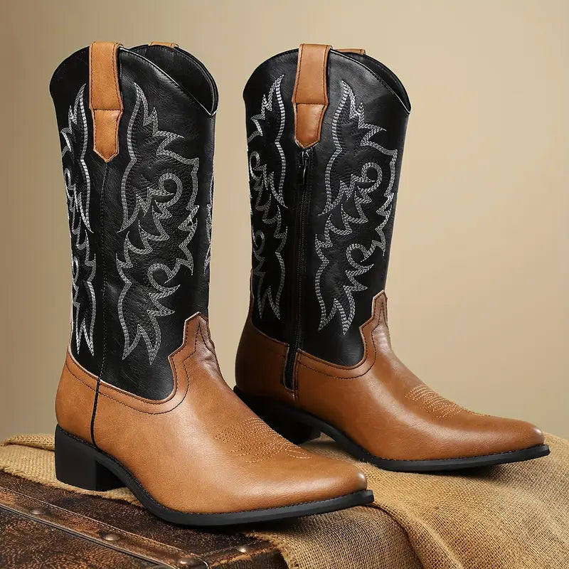 Men’s Leather Western Cowboy Boots