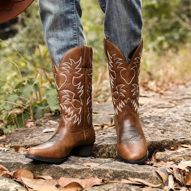 Men’s Leather Western Cowboy Boots