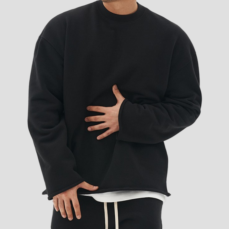 Solid-Colour Men’s Loose-Fit Sweatshirt