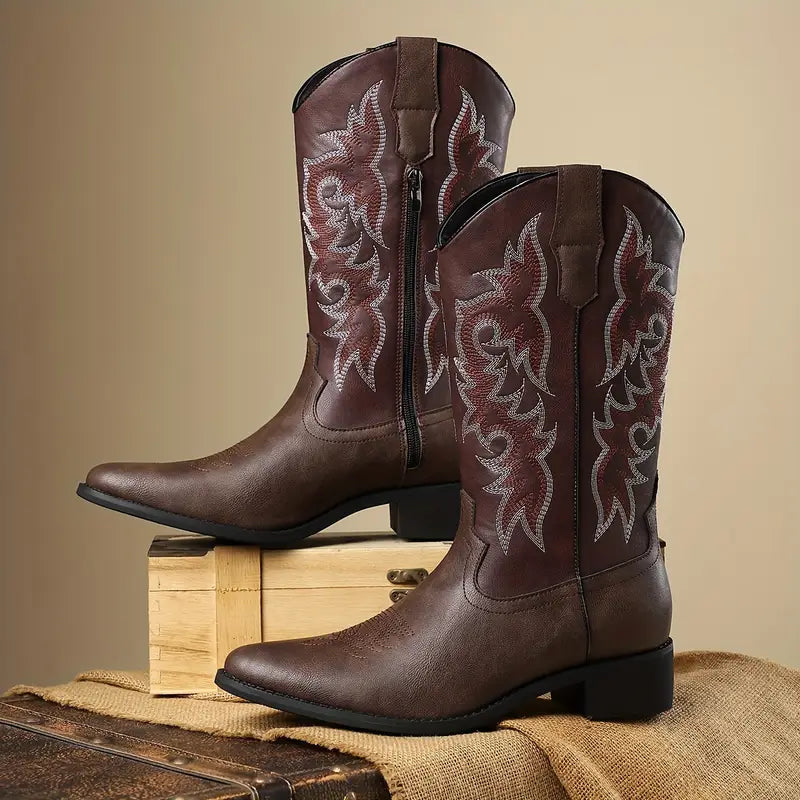 Men’s Leather Western Cowboy Boots