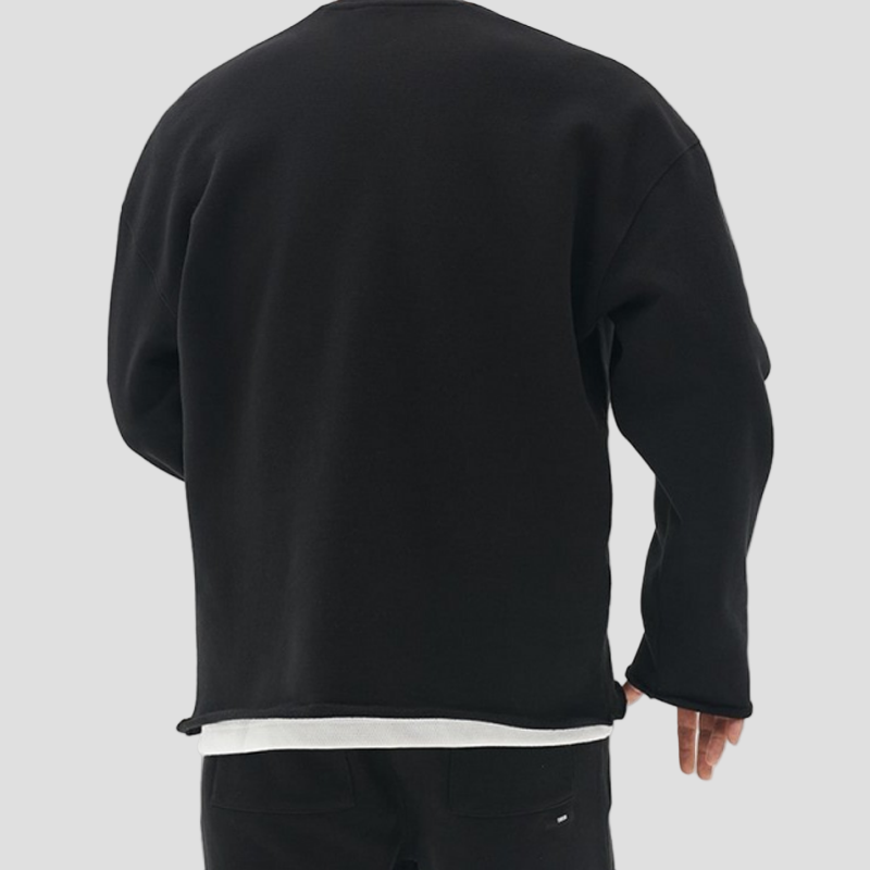 Solid-Colour Men’s Loose-Fit Sweatshirt