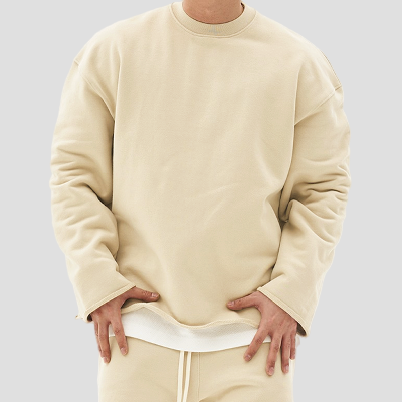 Solid-Colour Men’s Loose-Fit Sweatshirt