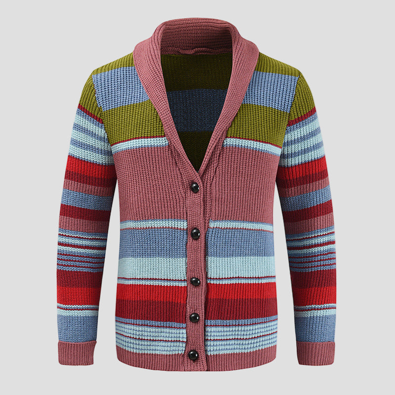 Colorblock Knitted Cardigan