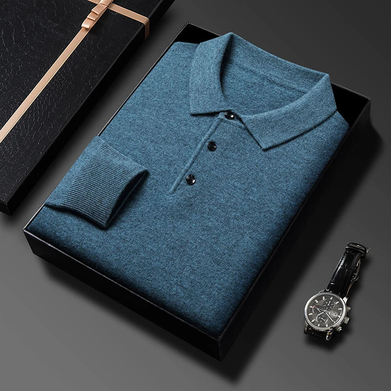 High-Quality Men’s Polo Sweater