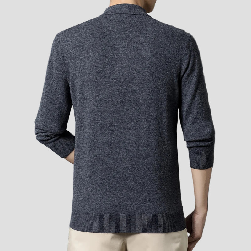 High-Quality Men’s Polo Sweater