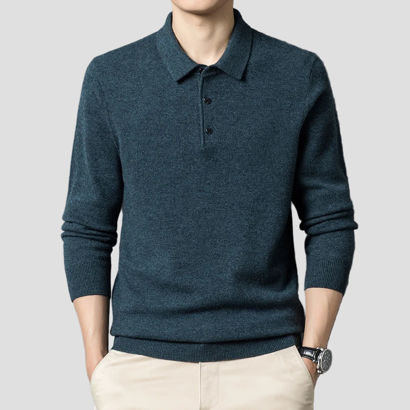 High-Quality Men’s Polo Sweater