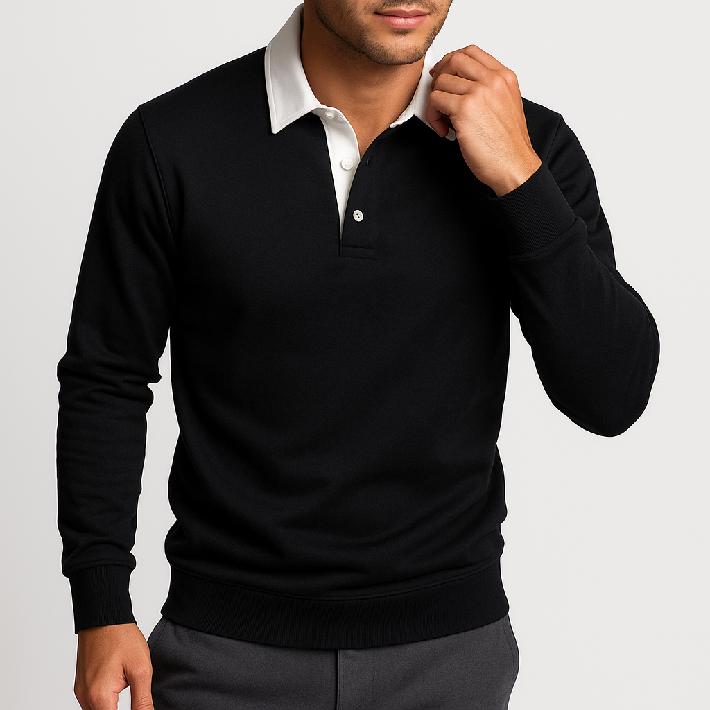 Men’s Cotton Polo Sweater