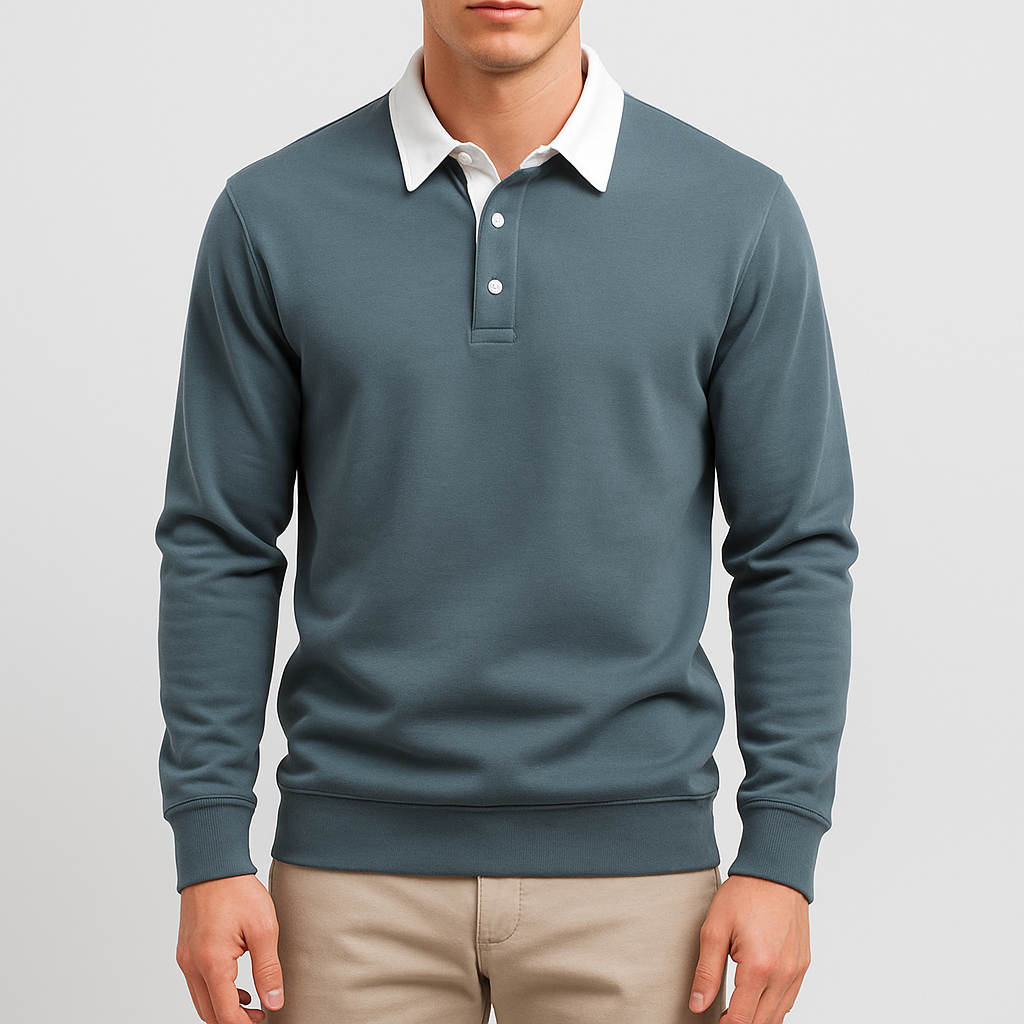 Men’s Cotton Polo Sweater