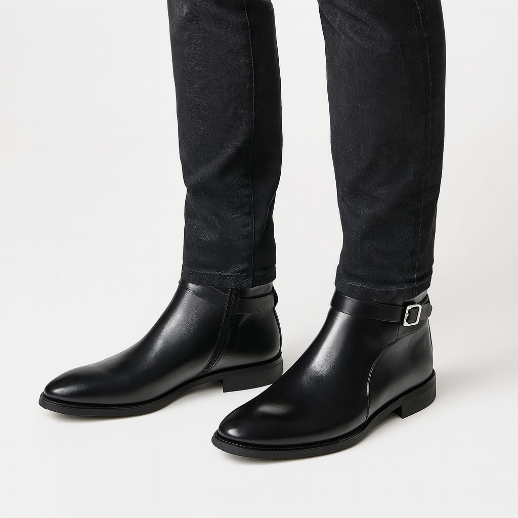 Men’s Zip-Up Leather Boots