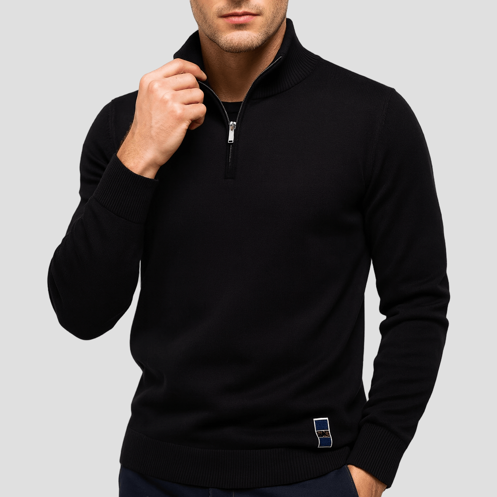 Slim-Fit Men’s Quarter-Zip Sweater