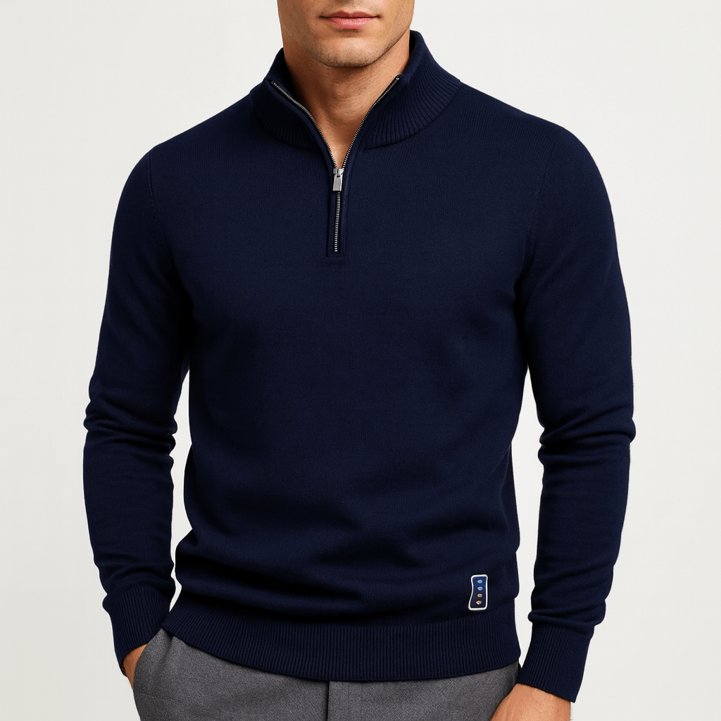 Slim-Fit Men’s Quarter-Zip Sweater