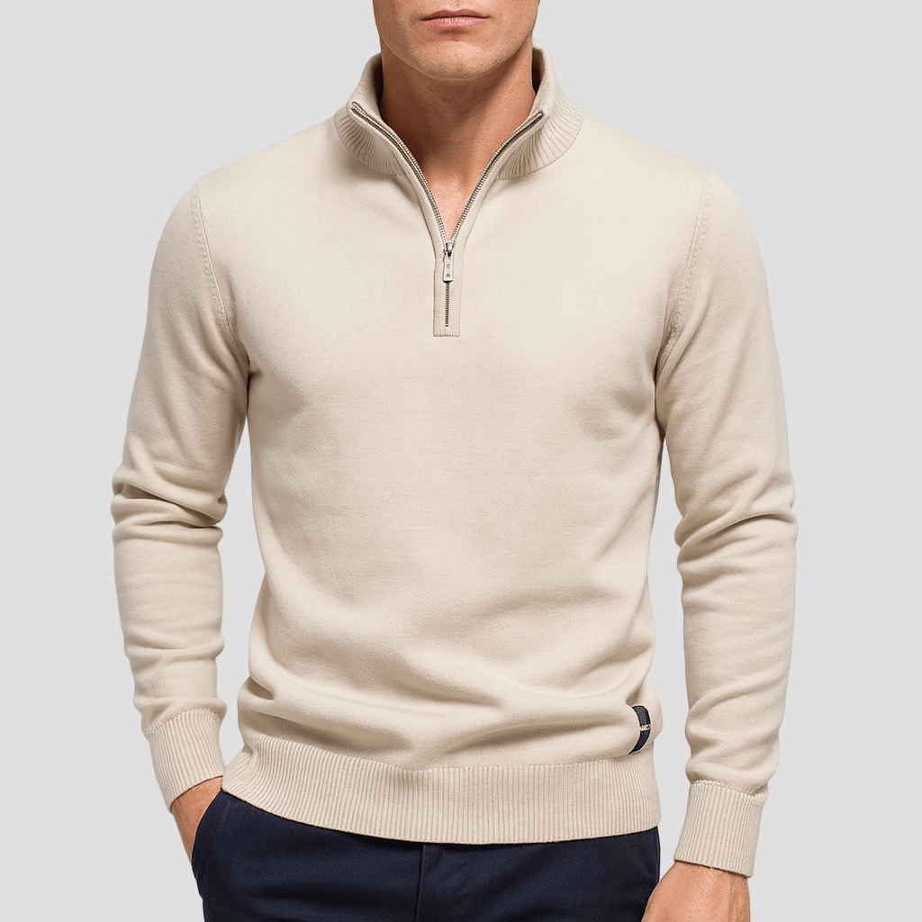 Slim-Fit Men’s Quarter-Zip Sweater