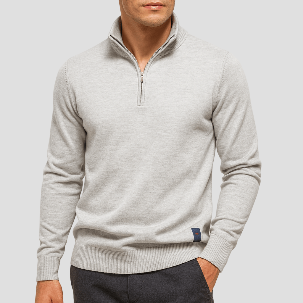 Slim-Fit Men’s Quarter-Zip Sweater