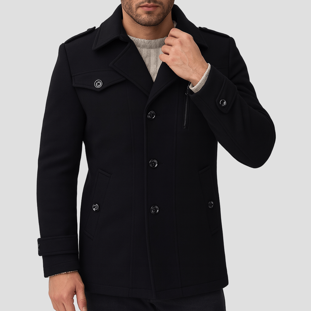 Slim-Fit Men’s Trench Coat