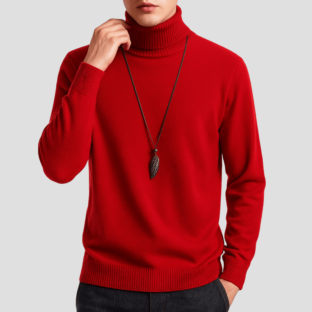 Men's Soft Knitted Turtleneck Sweater