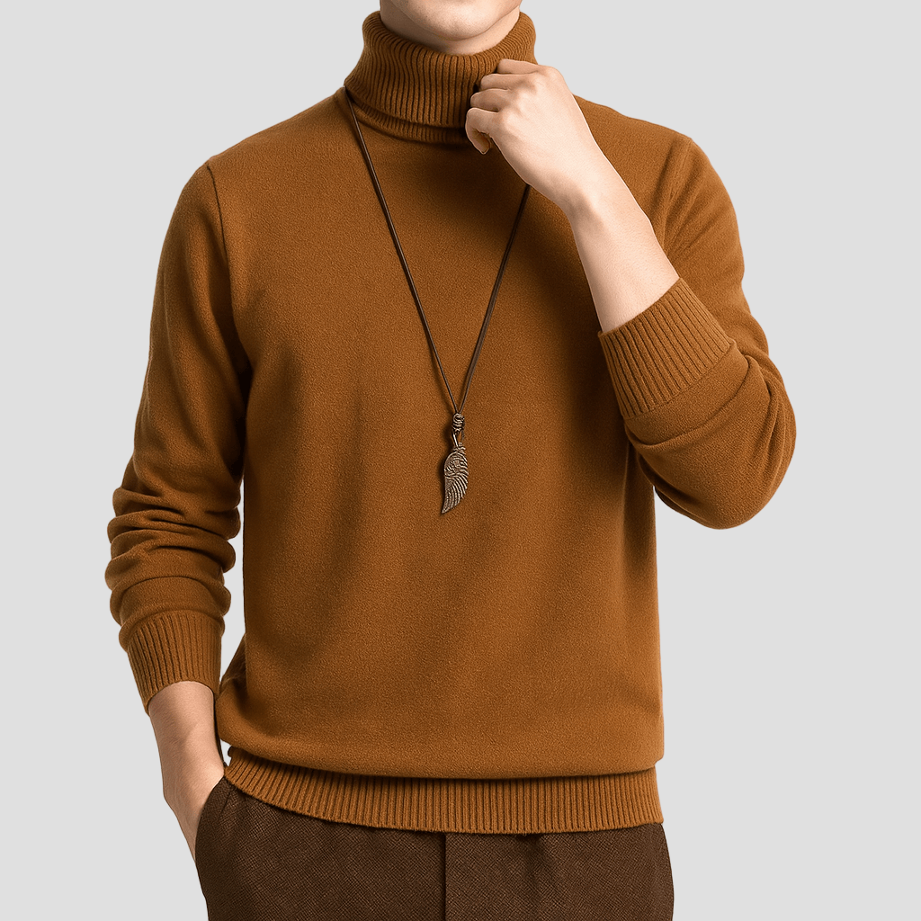 Men's Soft Knitted Turtleneck Sweater