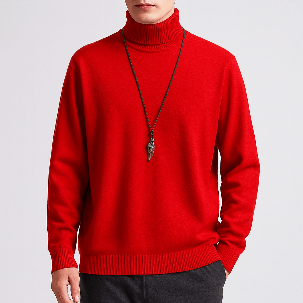 Men's Soft Knitted Turtleneck Sweater