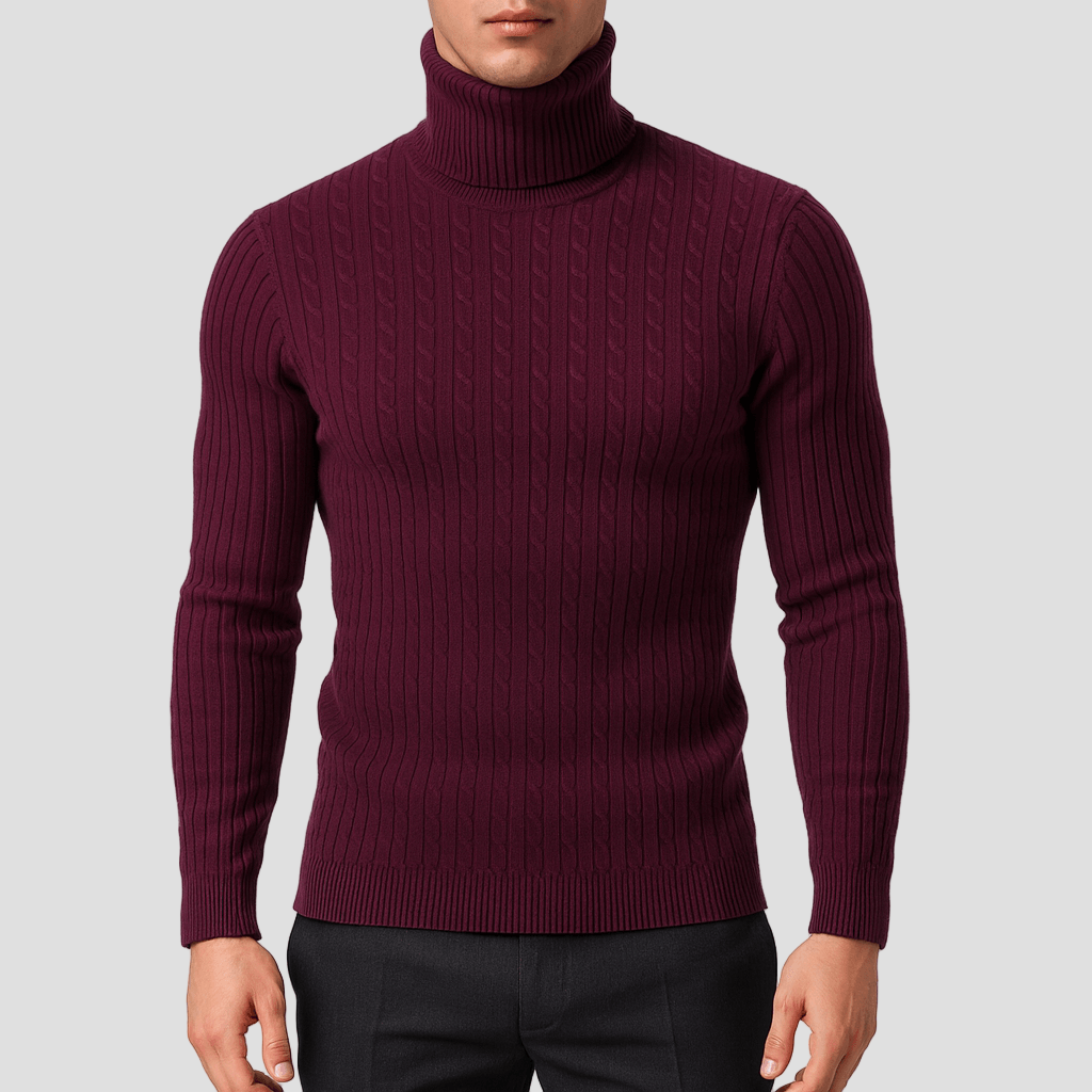 Men’s Wool Turtleneck Sweater