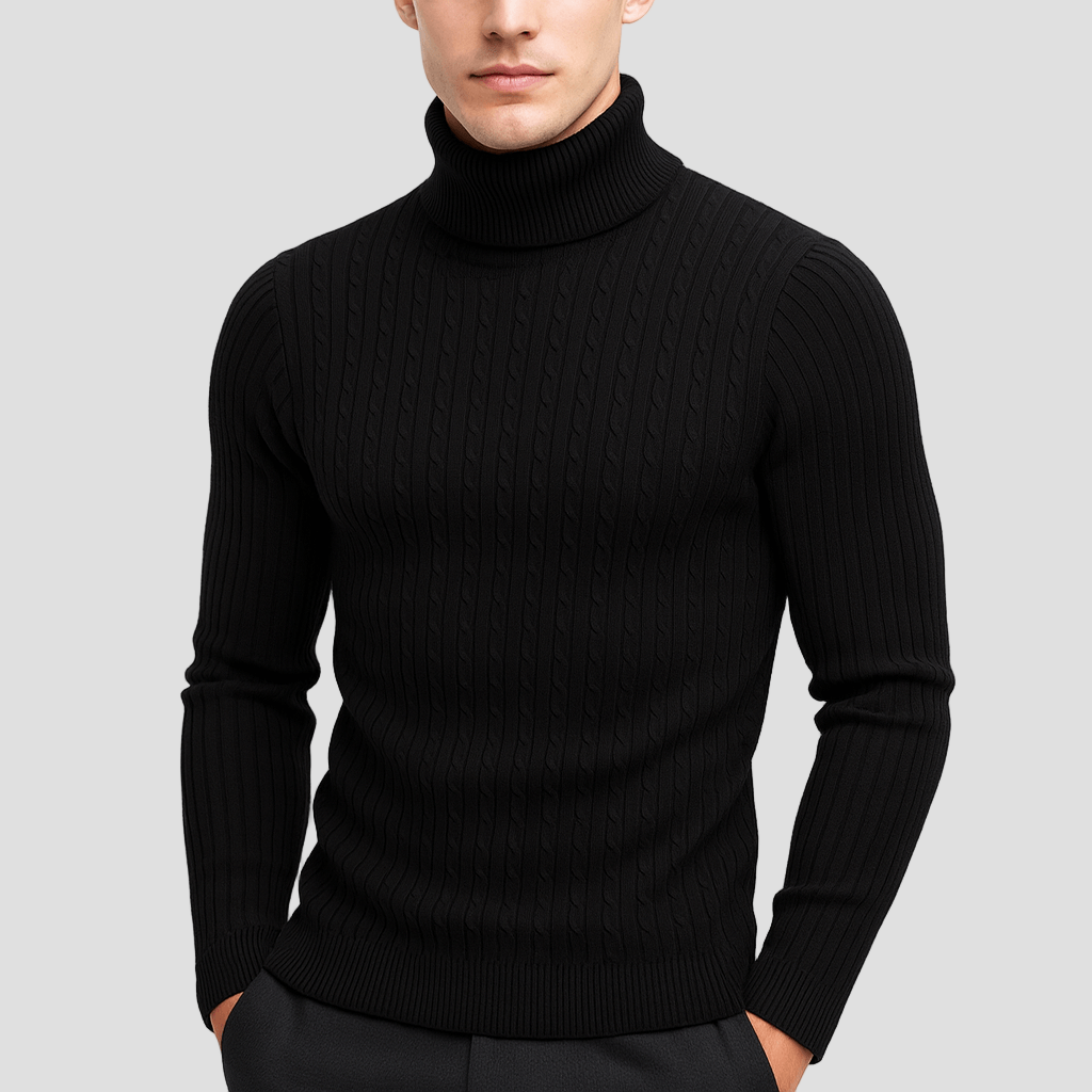 Men’s Wool Turtleneck Sweater