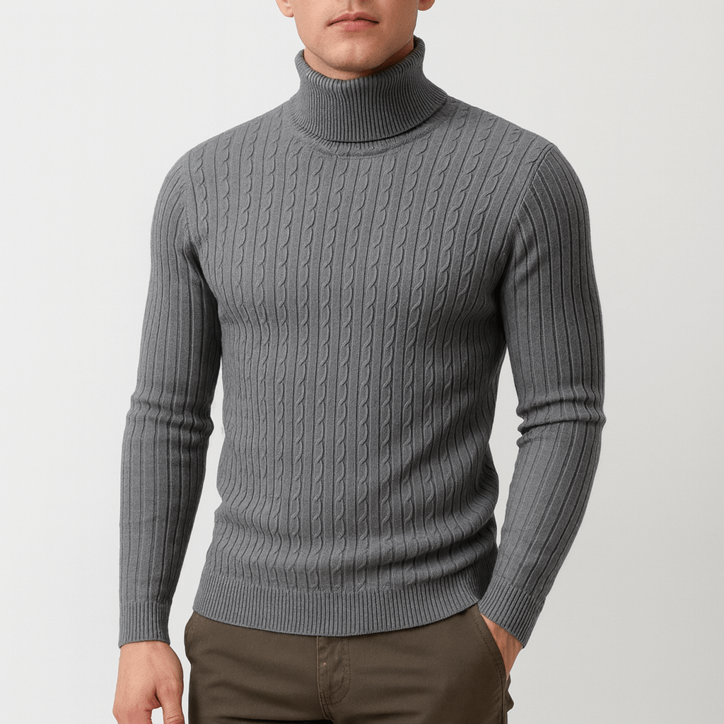 Men’s Wool Turtleneck Sweater