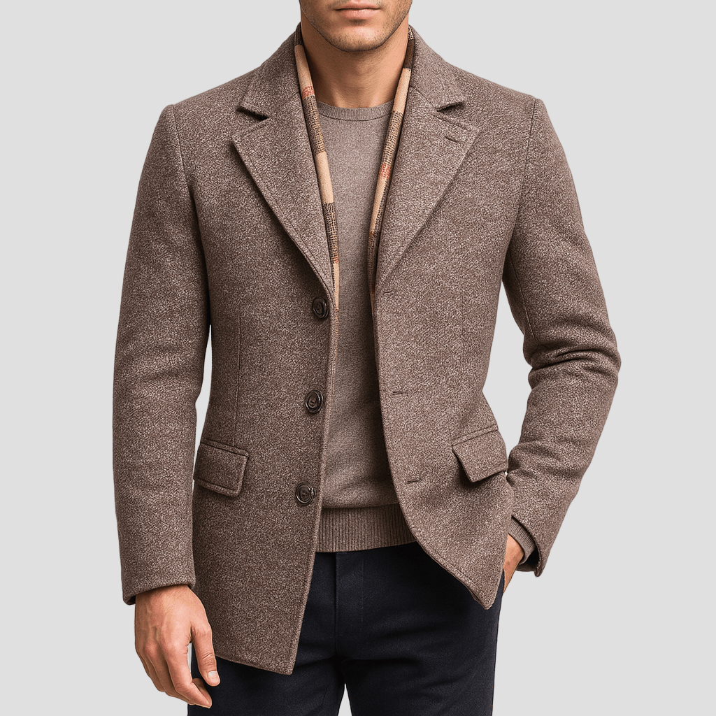 Classic Men’s Wool Blend Coat