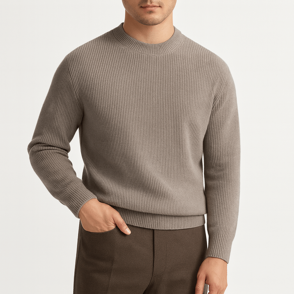 Men's Ribbed Wool Sweater