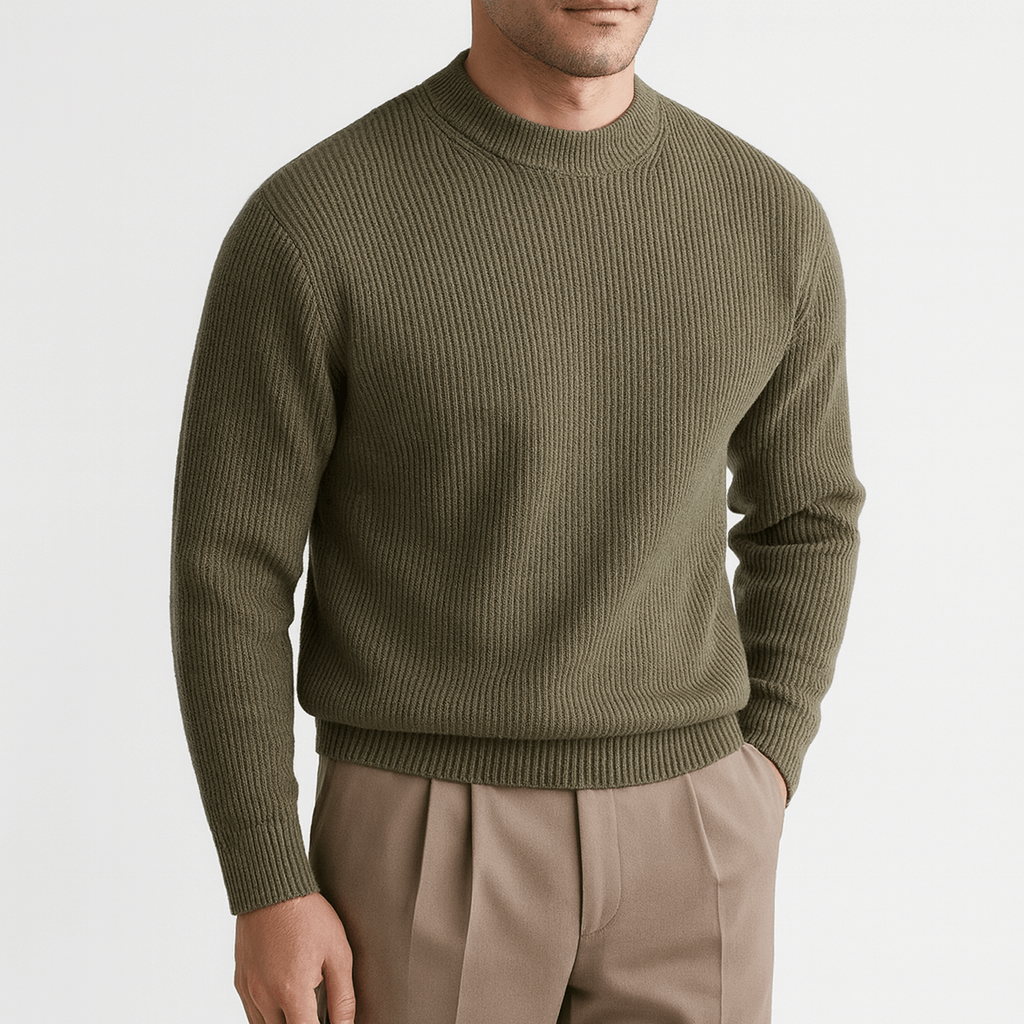 Men's Ribbed Wool Sweater